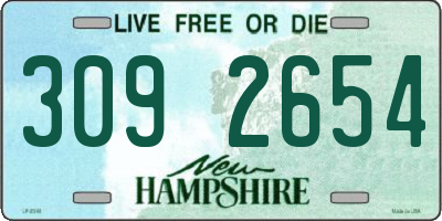 NH license plate 3092654