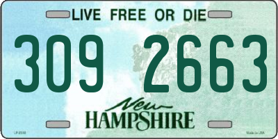 NH license plate 3092663
