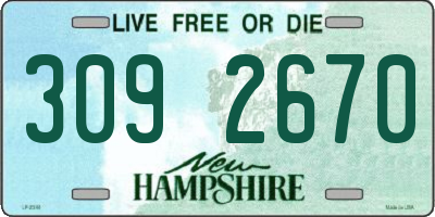 NH license plate 3092670