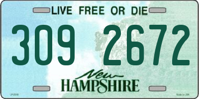 NH license plate 3092672