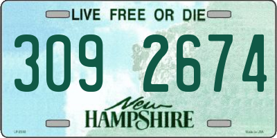 NH license plate 3092674