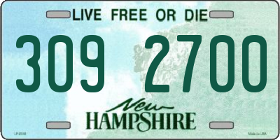 NH license plate 3092700