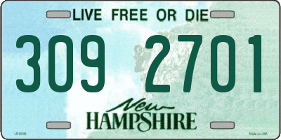 NH license plate 3092701