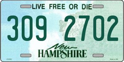 NH license plate 3092702