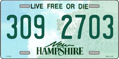 NH license plate 3092703