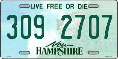 NH license plate 3092707