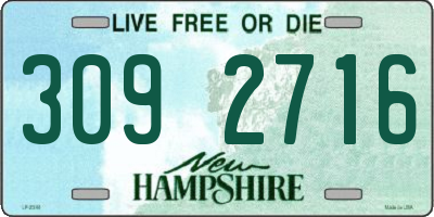 NH license plate 3092716