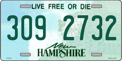 NH license plate 3092732