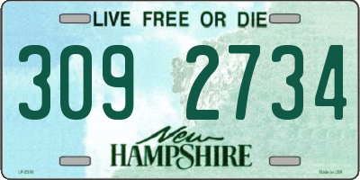 NH license plate 3092734