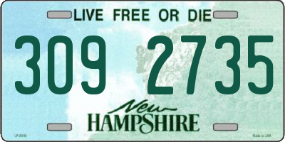 NH license plate 3092735