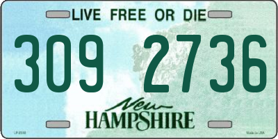 NH license plate 3092736
