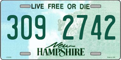 NH license plate 3092742