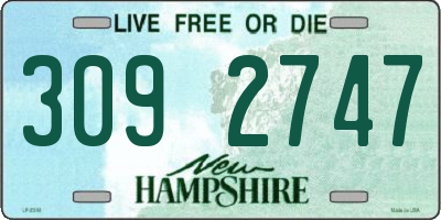 NH license plate 3092747