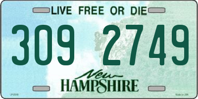 NH license plate 3092749
