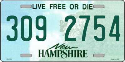 NH license plate 3092754