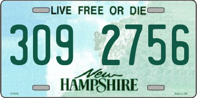 NH license plate 3092756