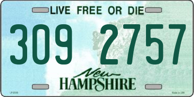NH license plate 3092757