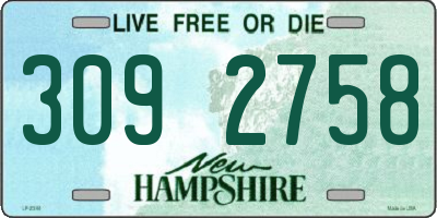 NH license plate 3092758