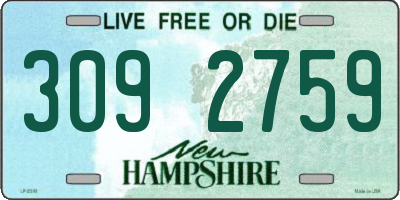 NH license plate 3092759