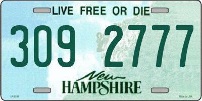 NH license plate 3092777