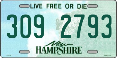 NH license plate 3092793