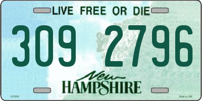 NH license plate 3092796