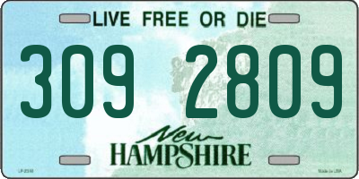 NH license plate 3092809