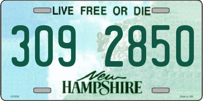 NH license plate 3092850