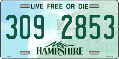 NH license plate 3092853