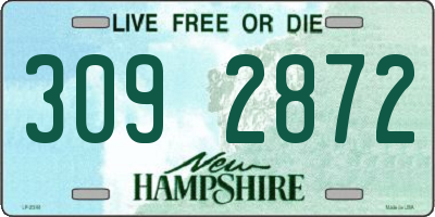 NH license plate 3092872