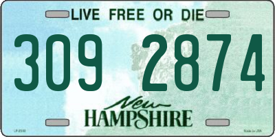 NH license plate 3092874