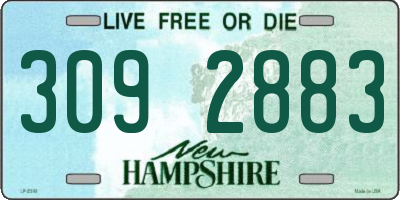 NH license plate 3092883