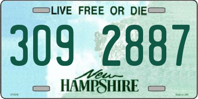 NH license plate 3092887