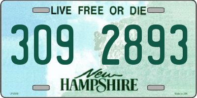 NH license plate 3092893
