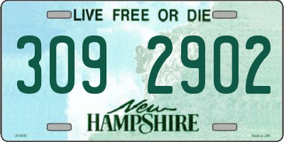 NH license plate 3092902
