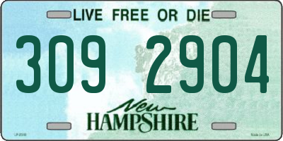 NH license plate 3092904
