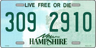 NH license plate 3092910