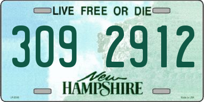 NH license plate 3092912