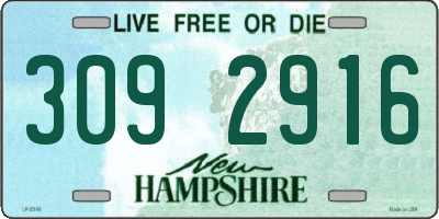 NH license plate 3092916