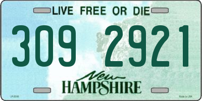 NH license plate 3092921