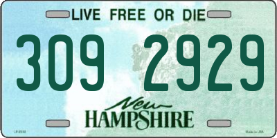 NH license plate 3092929