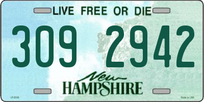NH license plate 3092942