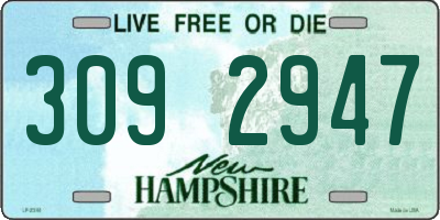 NH license plate 3092947