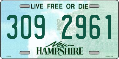 NH license plate 3092961