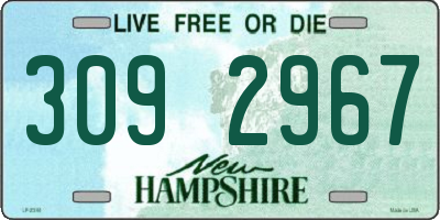 NH license plate 3092967