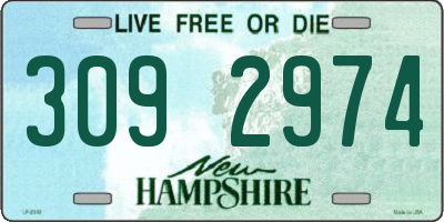 NH license plate 3092974