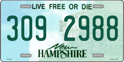 NH license plate 3092988