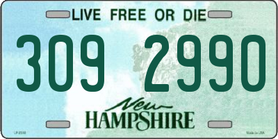 NH license plate 3092990