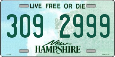 NH license plate 3092999