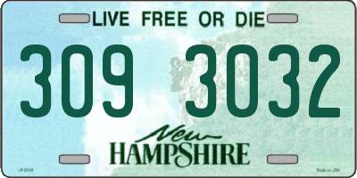 NH license plate 3093032